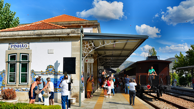 Estación de Pinhao con unos excelentes azulejos de 1937