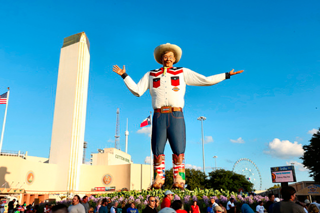 El popular muñeco Big Tex en la Feria del Estado